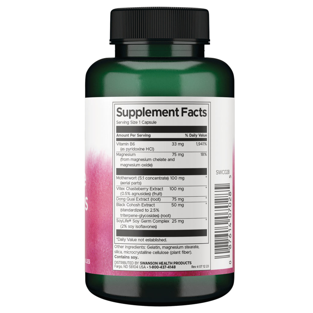SWC028 | Back label with Supplement Facts panel, ingredients, and barcode - Thumbnail