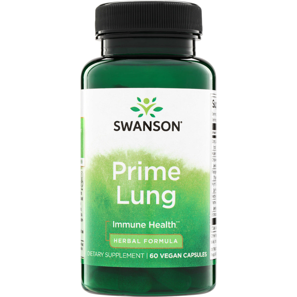 SW1771 | Swanson Prime Lung, Immune Health herbal formula, dietary supplement, 60 vegan capsules