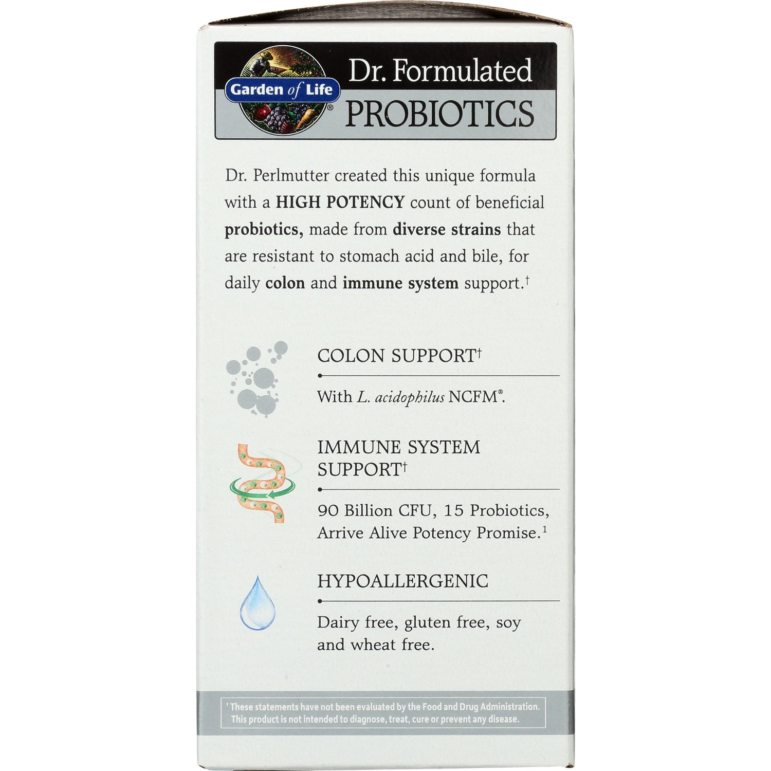 GLF205 | Colon support with L. acidophilus NCFM; immune support 90B CFU, 15 probiotics; hypoallergenic dairy/gluten/soy/wheat free