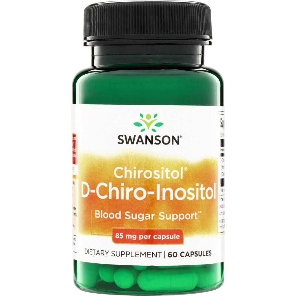 SWU933 | Swanson Chirositol D-Chiro-Inositol capsules, Blood Sugar Support, 85 mg per capsule, 60 count - Thumbnail