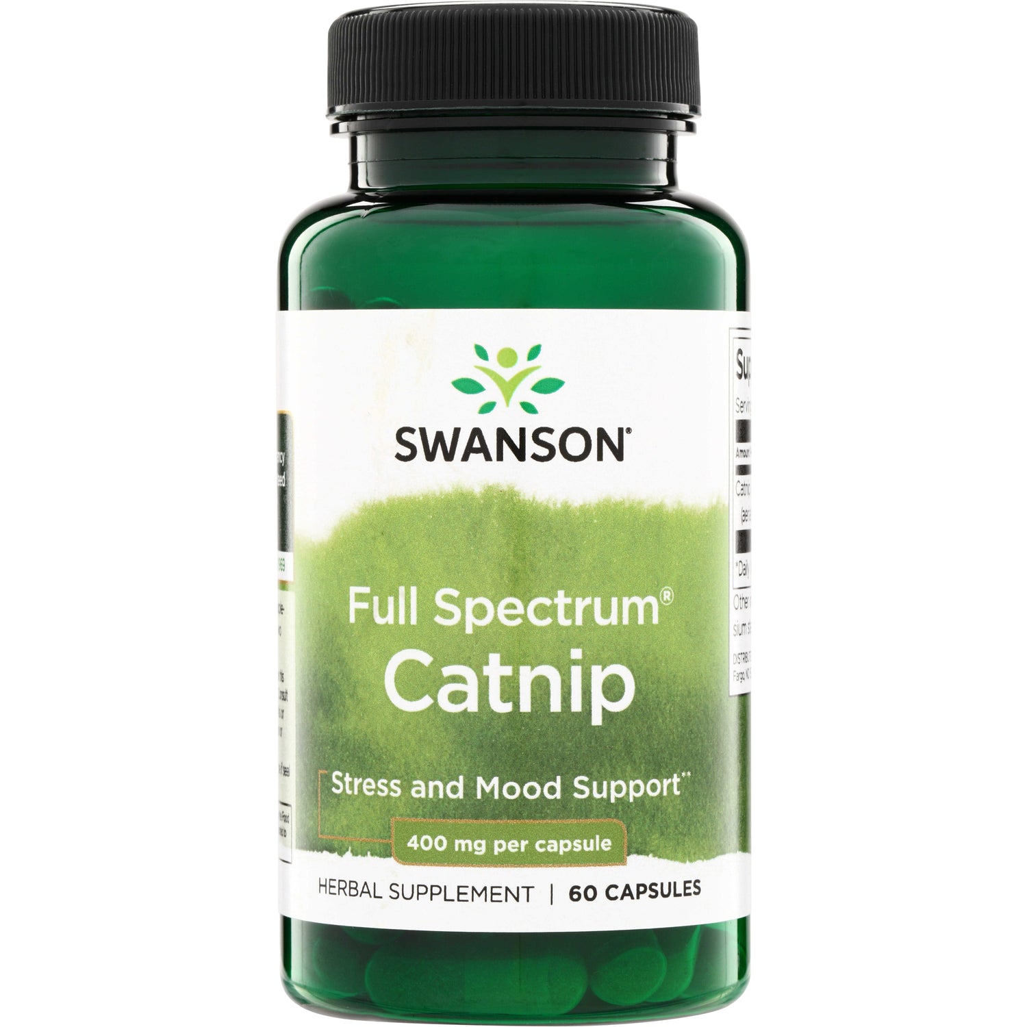 SW1267 | Swanson Full Spectrum Catnip, 400 mg per capsule, 60 capsules, Stress and Mood Support