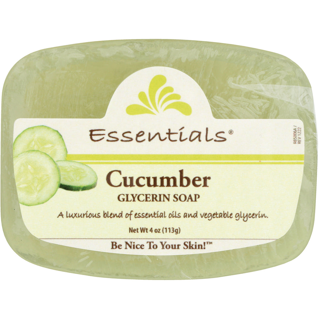 CLN005 | Essentials cucumber glycerin soap bar labeled Be Nice To Your Skin - Thumbnail
