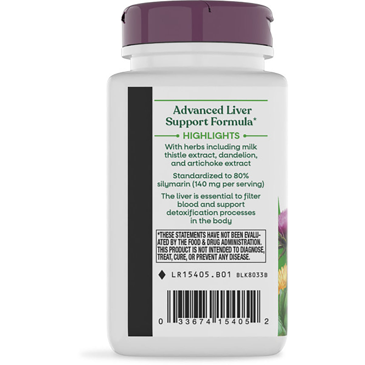 NW604 | back label of white supplement bottle showing warnings, gluten free statement and recycling and bottled in USA icons