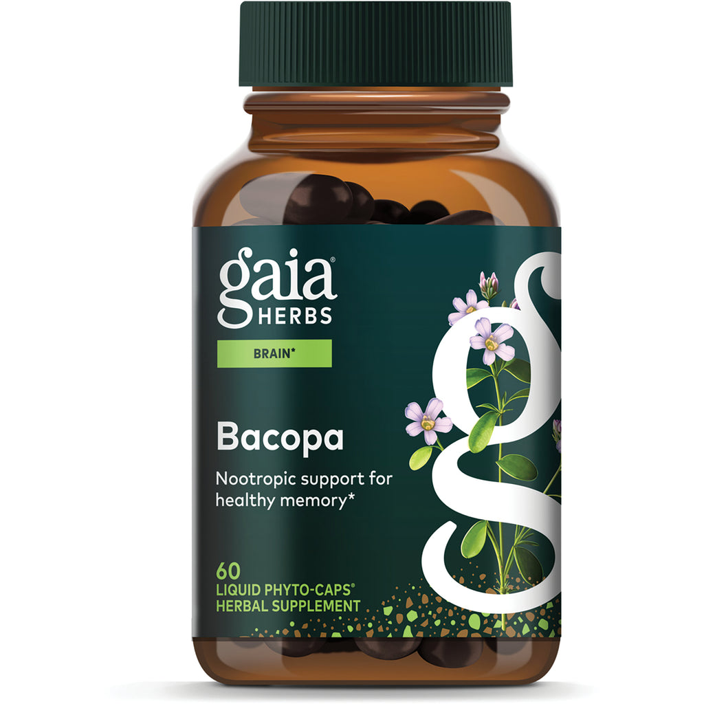 GH126 | Gaia Herbs Bacopa 350 mg 60 Vegan Capsules - Thumbnail