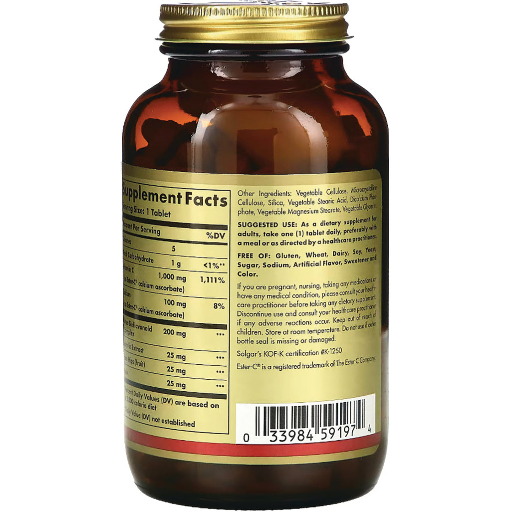 SLG359 | back label showing supplement facts, ingredient list and barcode on amber bottle - Thumbnail