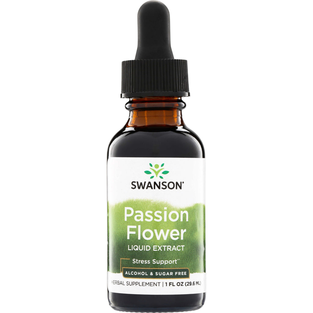 SW1325 | Swanson Passion Flower Liquid Extract dropper bottle, Stress Support, alcohol & sugar free, 1 fl oz - Thumbnail