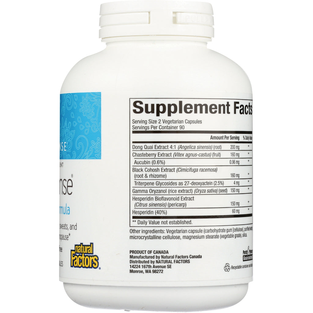 NFC112 | Back of white supplement bottle showing Supplement Facts panel and ingredient list - Thumbnail