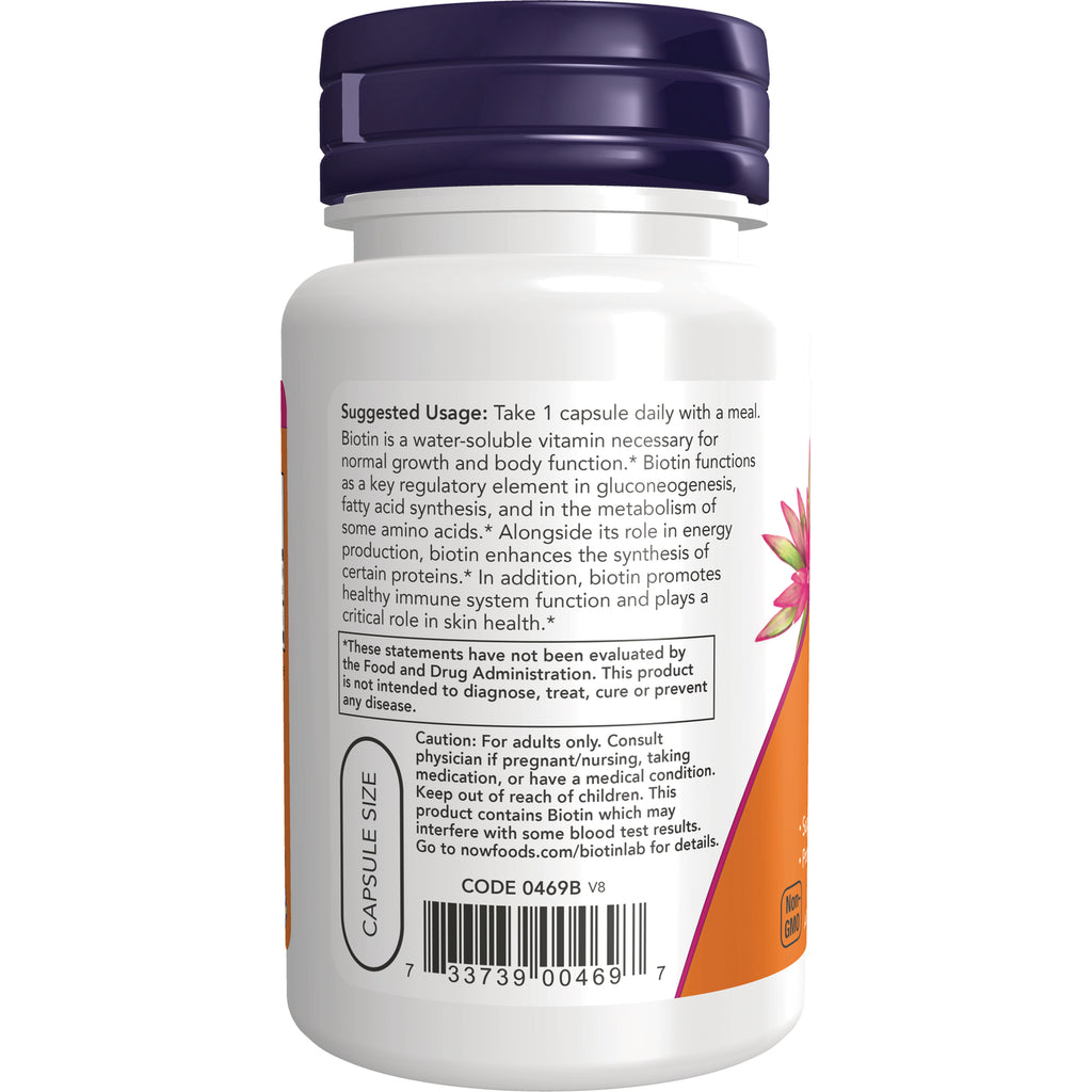 NWF027 | Back label of white supplement bottle showing suggested usage, caution box, capsule size oval, and barcode - Thumbnail