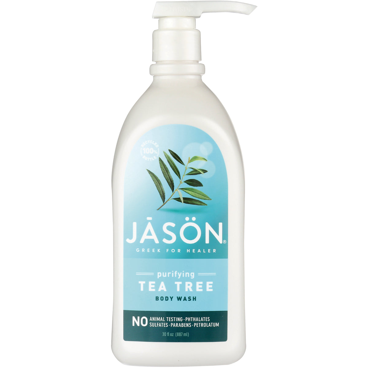 JC054 | JSN purifying tea tree body wash white pump bottle with blue label
