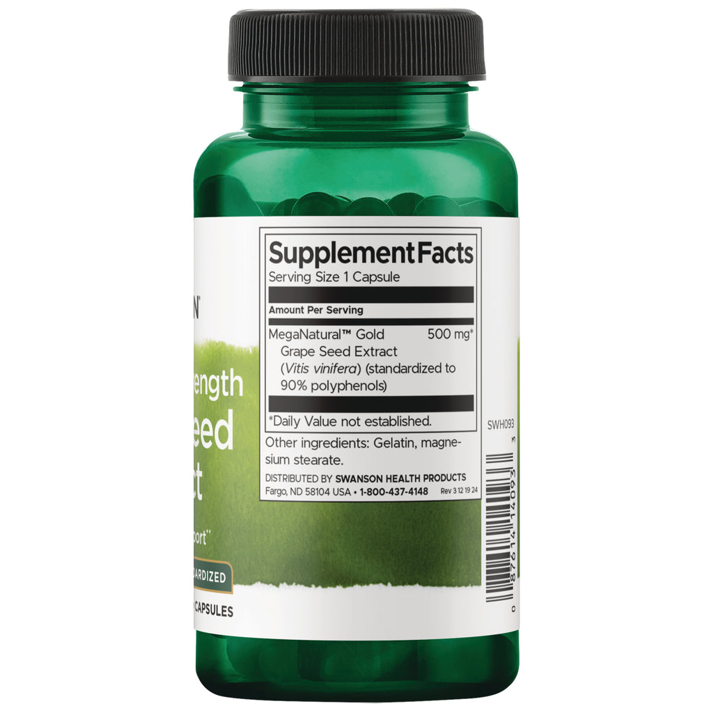 SWH093 | Back label with supplement facts and serving information - Thumbnail