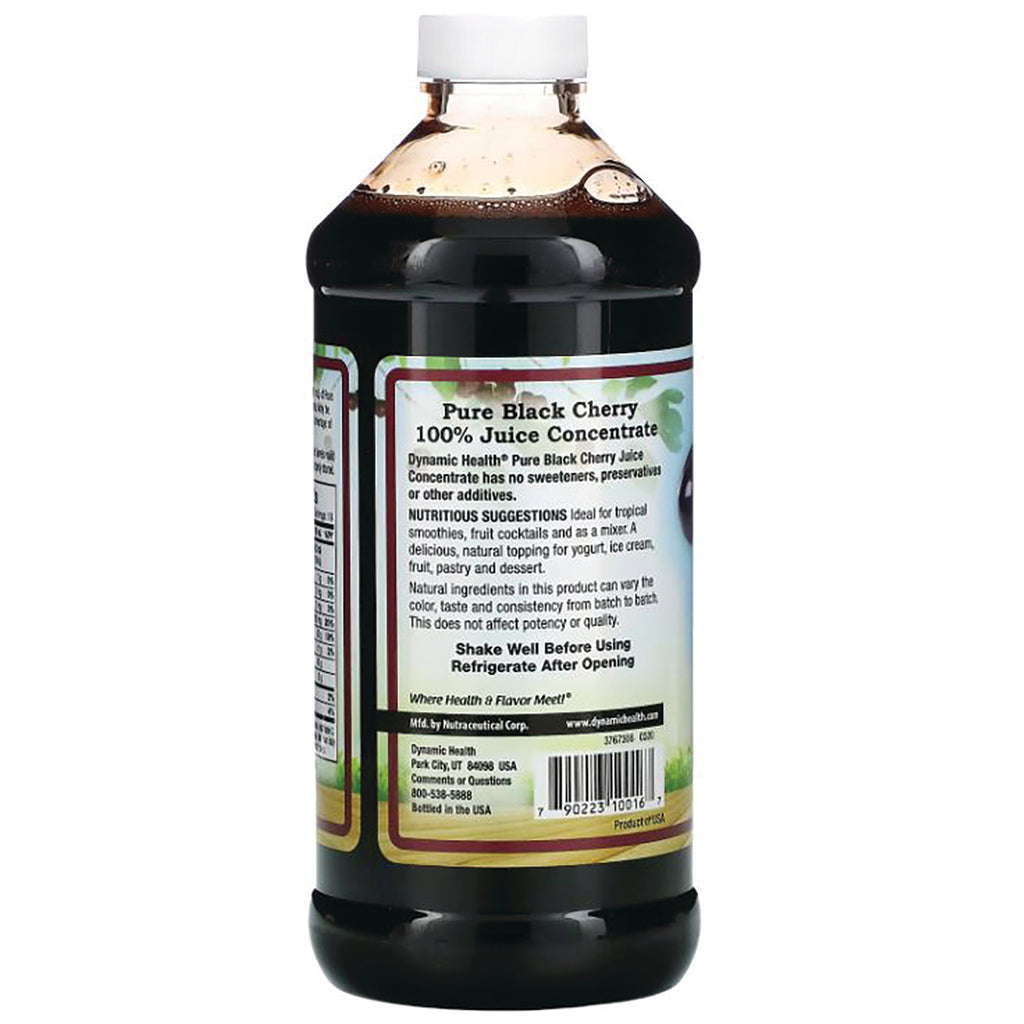 DYH003 | back label reading Pure Black Cherry 100% Juice Concentrate with ingredients, usage suggestions, and barcode - Thumbnail