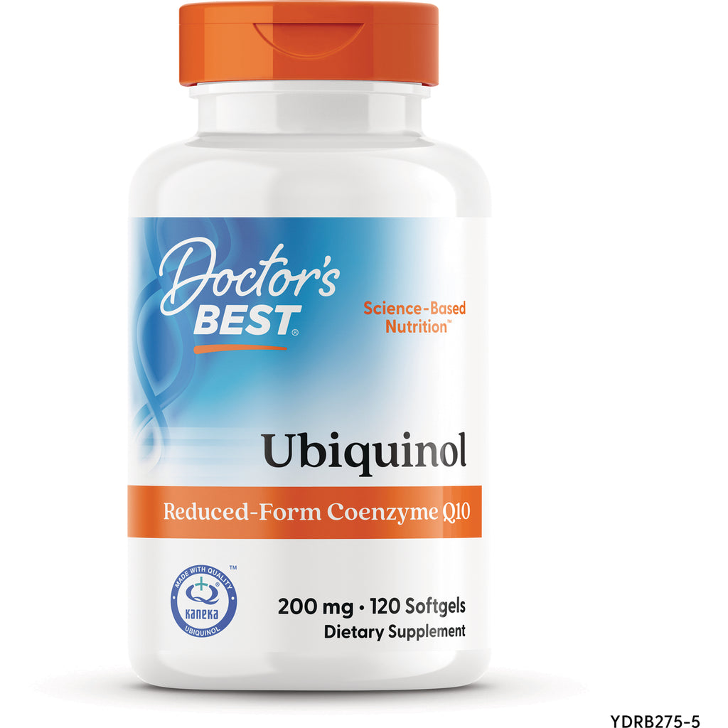 DB204 | Doctor's Best Ubiquinol reduced-form Coenzyme Q10 bottle, 200 mg, 120 softgels dietary supplement - Thumbnail