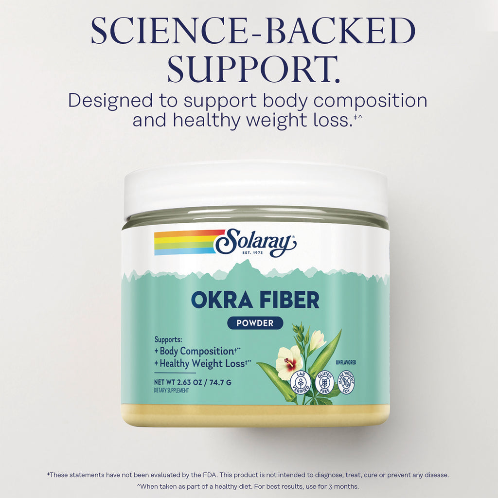 SLR546 | Science-backed support for body composition and healthy weight loss, Solaray Okra Fiber Powder - Thumbnail