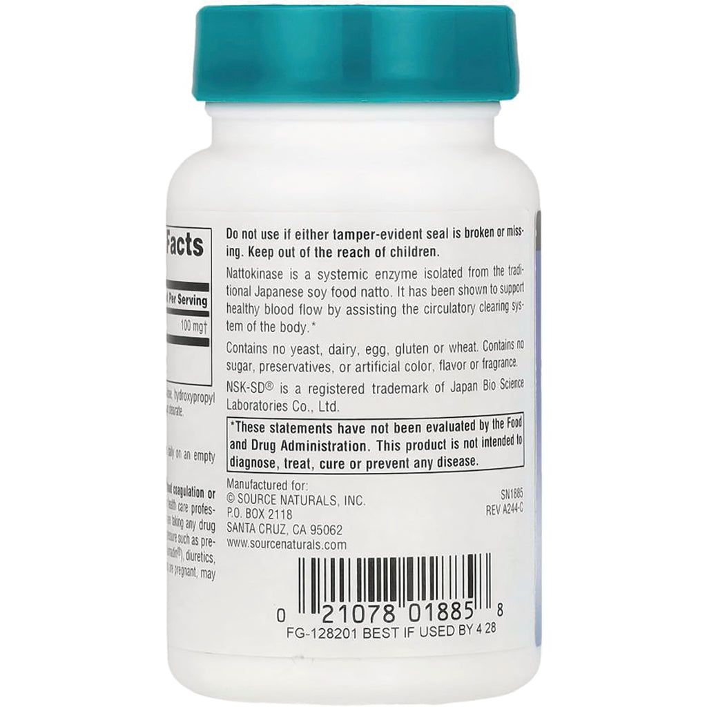 SN513 | Supplement bottle back label with warnings, ingredients details, and barcode - Thumbnail