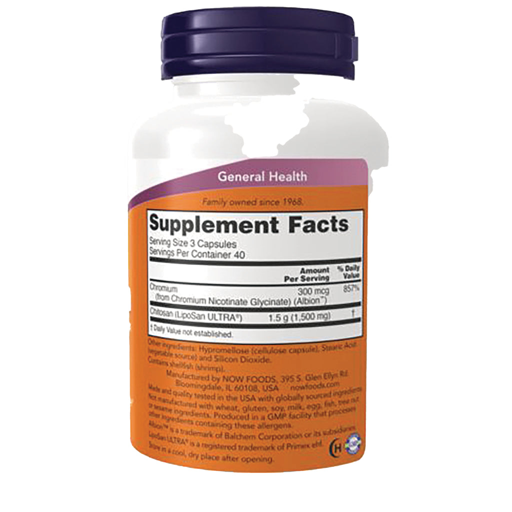 NWF731 | Back of white supplement bottle with navy cap showing orange label and Supplement Facts panel - Thumbnail