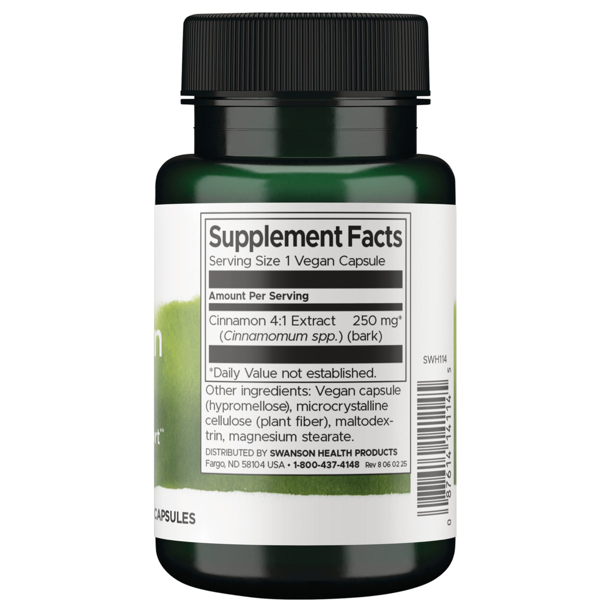 SWH114 | Supplement Facts panel: Serving Size 1 capsule