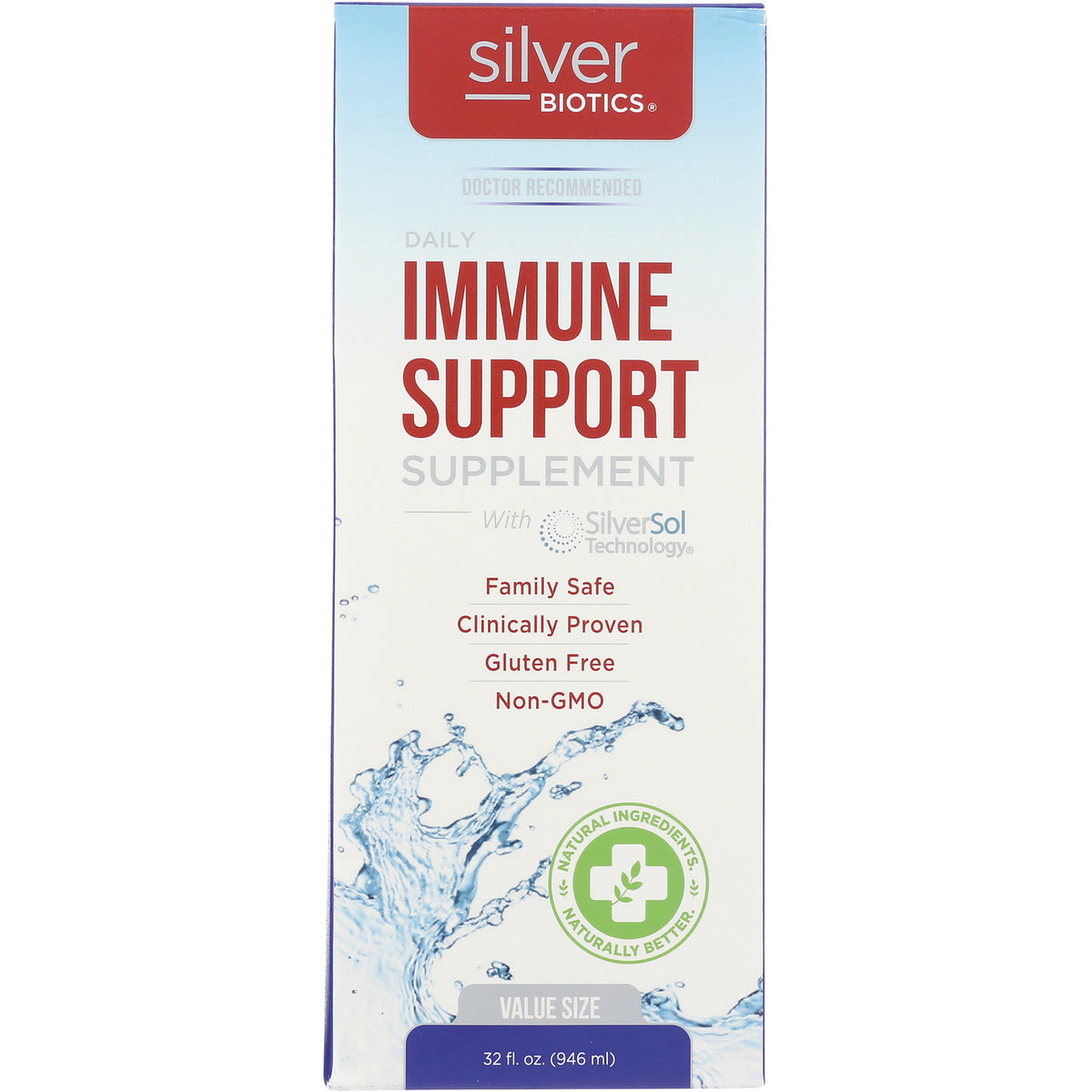 ABL006 | Silver Biotics Daily Immune Support Supplement, value size 32 fl oz (946 ml)