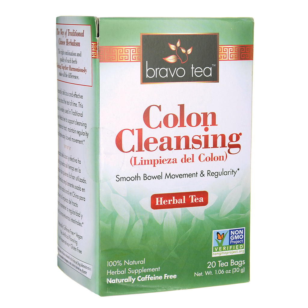 BVT005 | Bravo Tea Colon Cleansing herbal tea box front showing product name, herbal tea label and 20 tea bags - Thumbnail