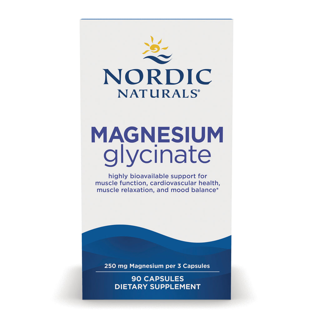NRN141 | Nordic Naturals Magnesium glycinate box front, 90 capsules dietary supplement - Thumbnail