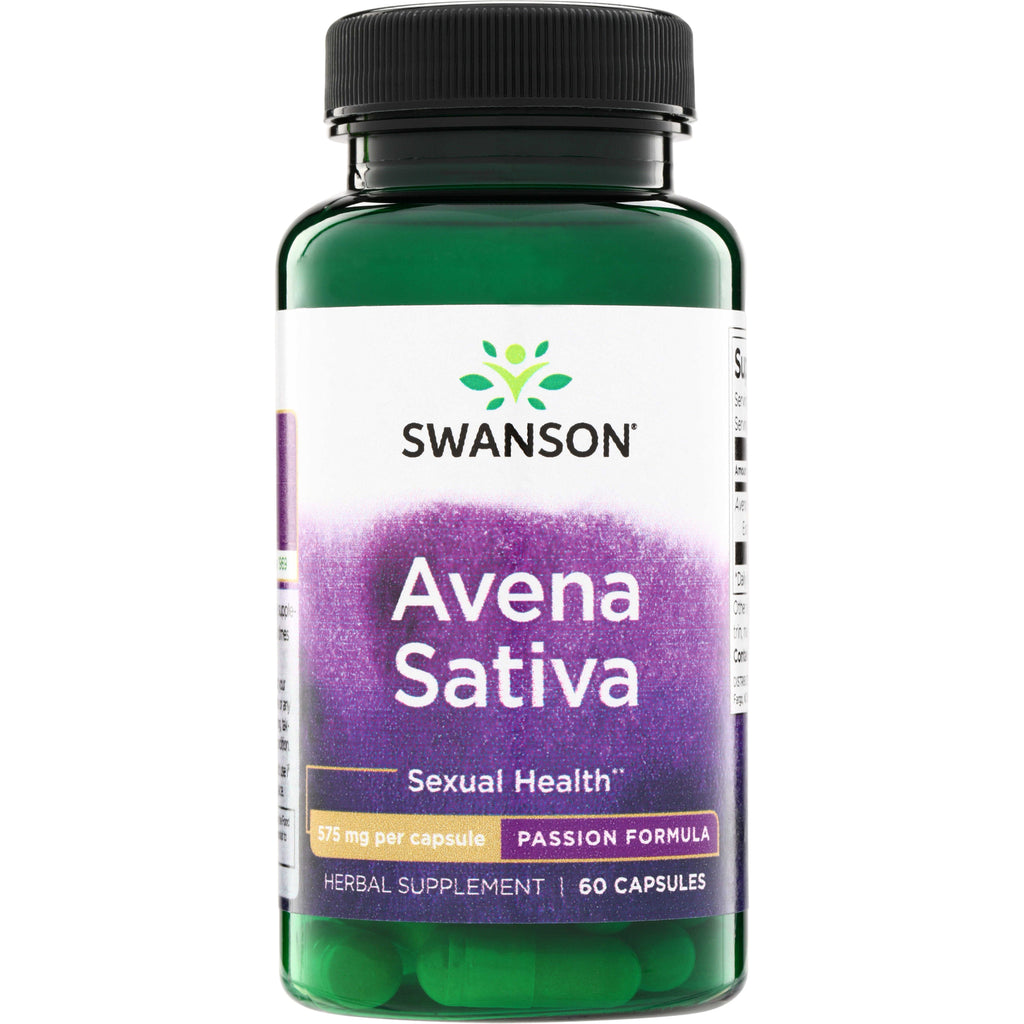 SWP022 | Swanson Avena Sativa Sexual Health herbal supplement, 575 mg per capsule, Passion Formula, 60 capsules - Thumbnail