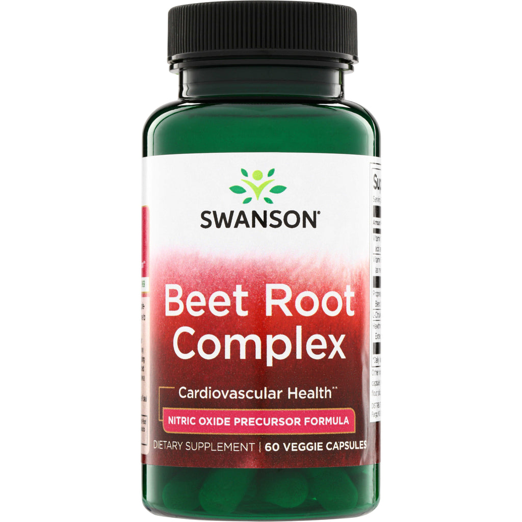 SWU831 | Swanson Beet Root Complex bottle, Cardiovascular Health, 60 veggie capsules - Thumbnail