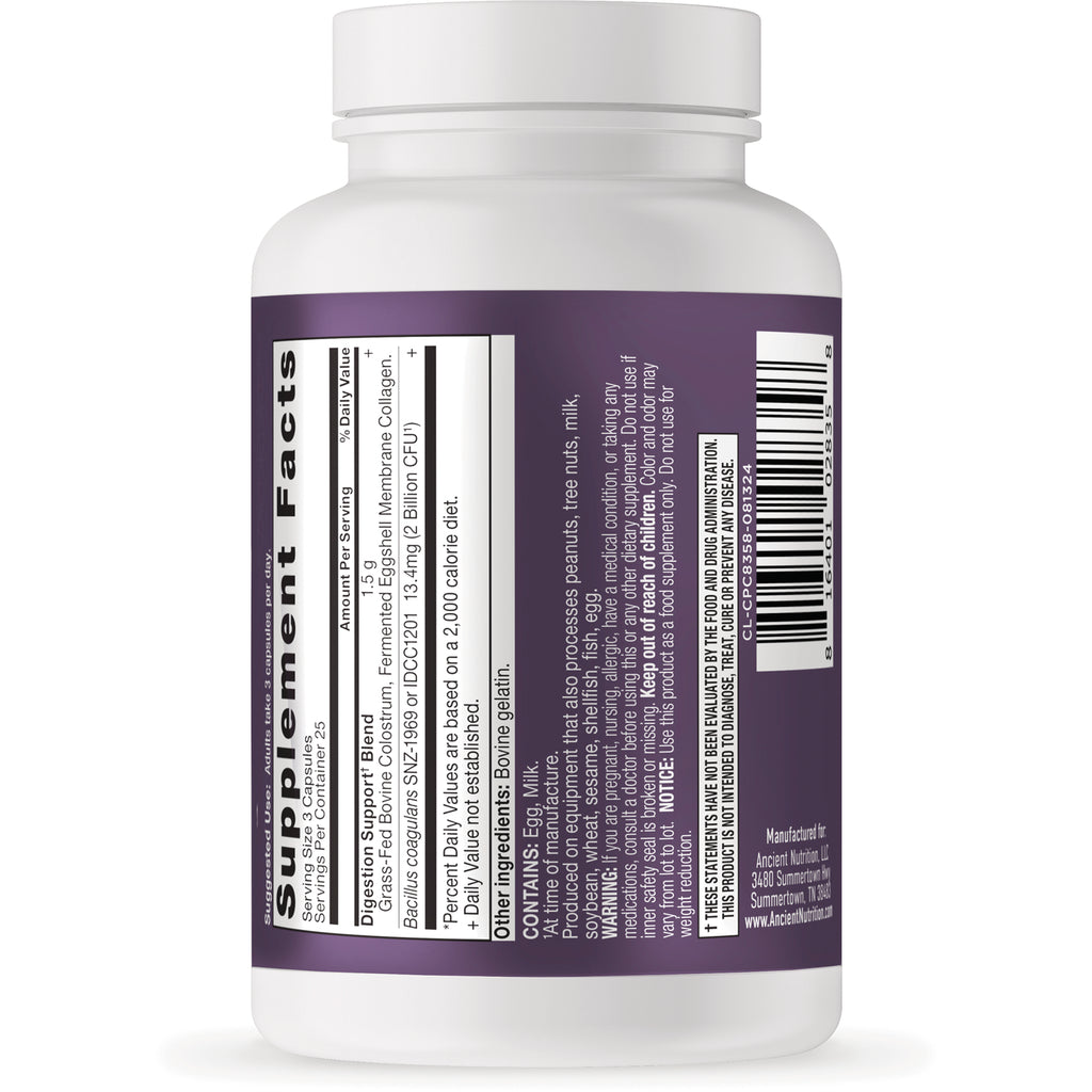 ATN147 | Back of white supplement bottle showing Supplement Facts panel, ingredient text and barcode - Thumbnail