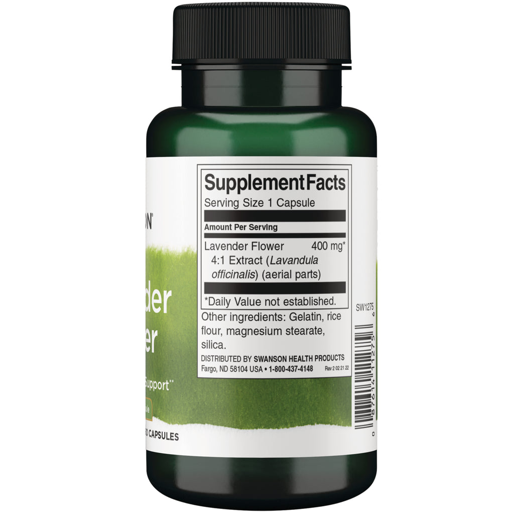 SW1275 | Back label with supplement facts and serving information - Thumbnail