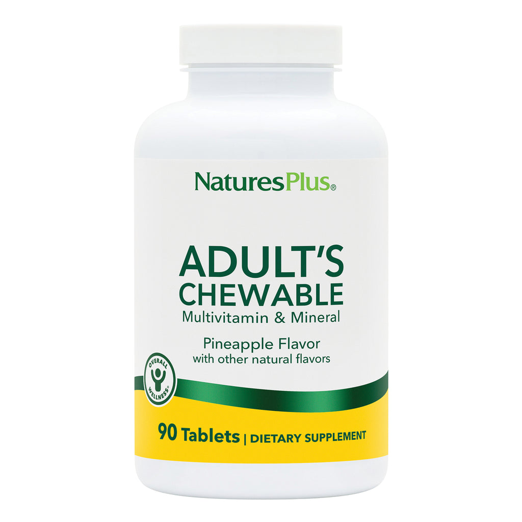NTP193 | NaturesPlus Adult's Chewable multivitamin & mineral, pineapple flavor, 90 tablets - Thumbnail
