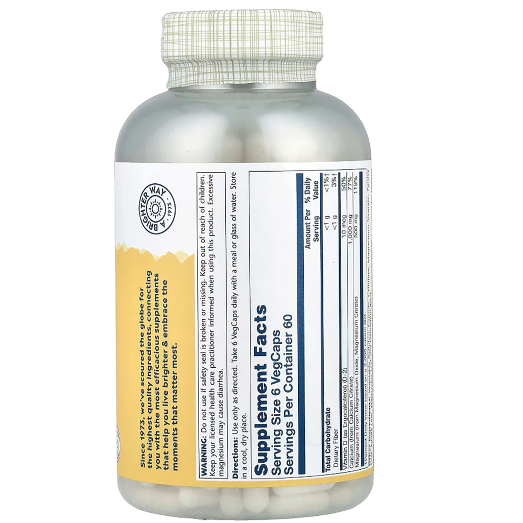 SLR445 | Supplement Facts label on back of white bottle showing serving size and nutrition panel - Thumbnail
