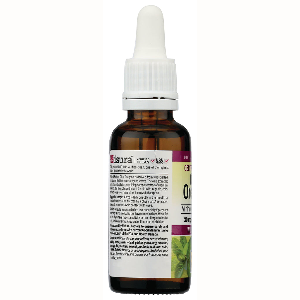 NFC075 | back view of amber dropper bottle showing label with ingredients, directions, and small branding text - Thumbnail