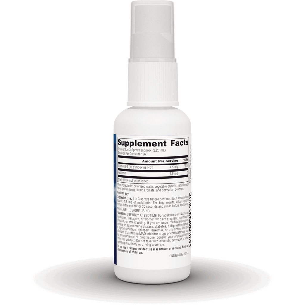 SN184 | Back label showing Supplement Facts panel on spray bottle - Thumbnail