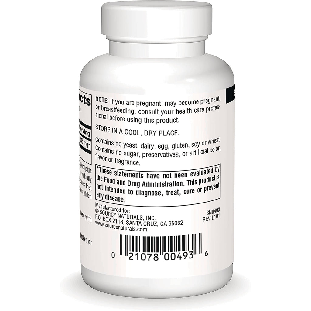 SN882 | Supplement bottle back label with warning, storage instructions, allergen-free claim, and barcode - Thumbnail