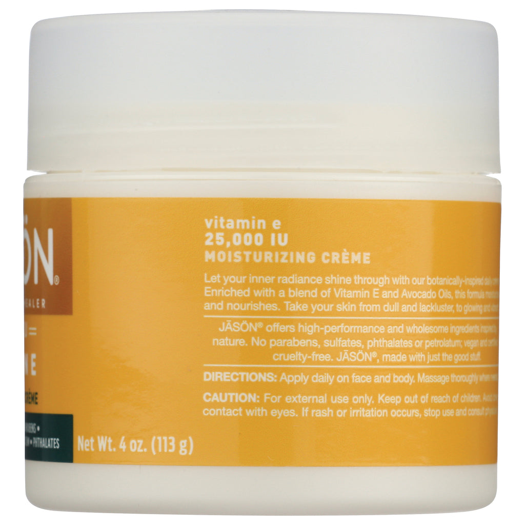 JC053 | Back label of jar reading vitamin e 25,000 IU moisturizing crme, directions, caution and net wt 4 oz (113 g) - Thumbnail