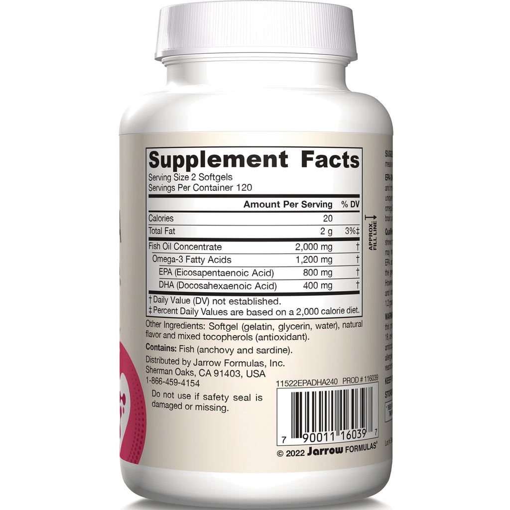JR189 | Back label with Supplement Facts panel, ingredients, and barcode on white supplement bottle - Thumbnail