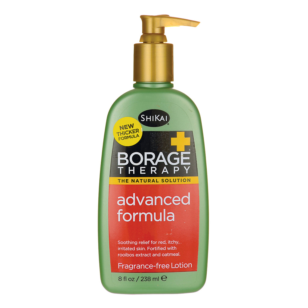 SHK023 | Shikai Borage Therapy advanced formula fragrance-free lotion in green pump bottle, 8 fl oz - Thumbnail