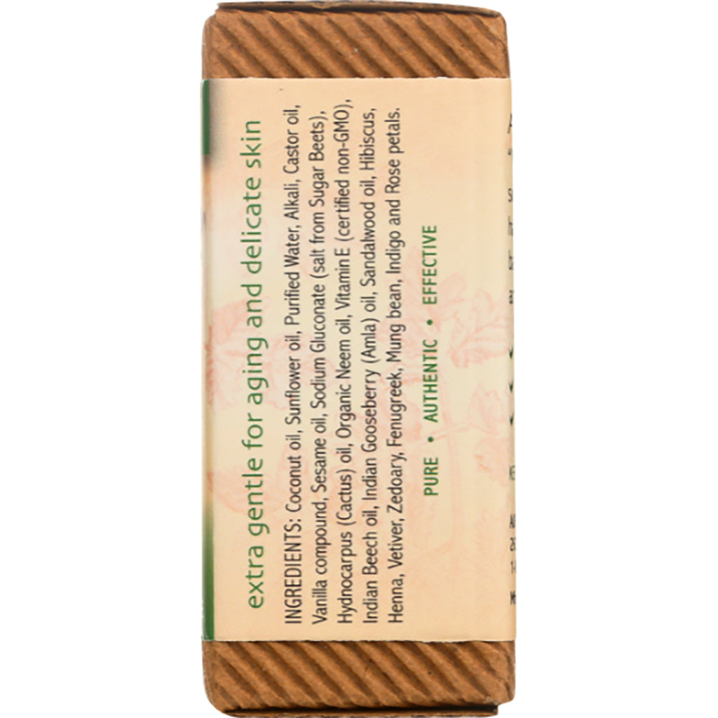 AUR015 | Back of soap box showing ingredients list and text extra gentle for aging and delicate skin - Thumbnail