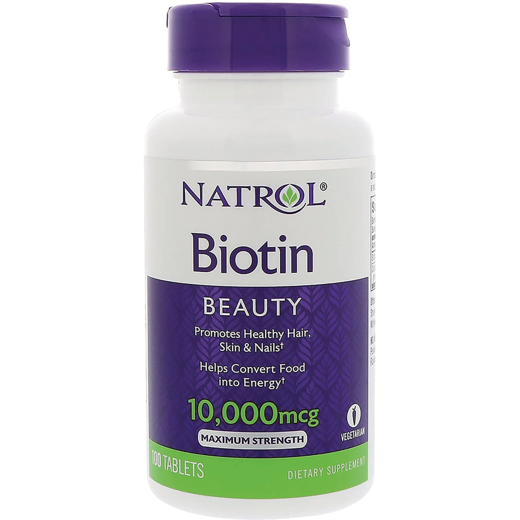NA503 | Natrol Biotin Beauty bottle, 10,000 mcg maximum strength, 100 tablets - Thumbnail