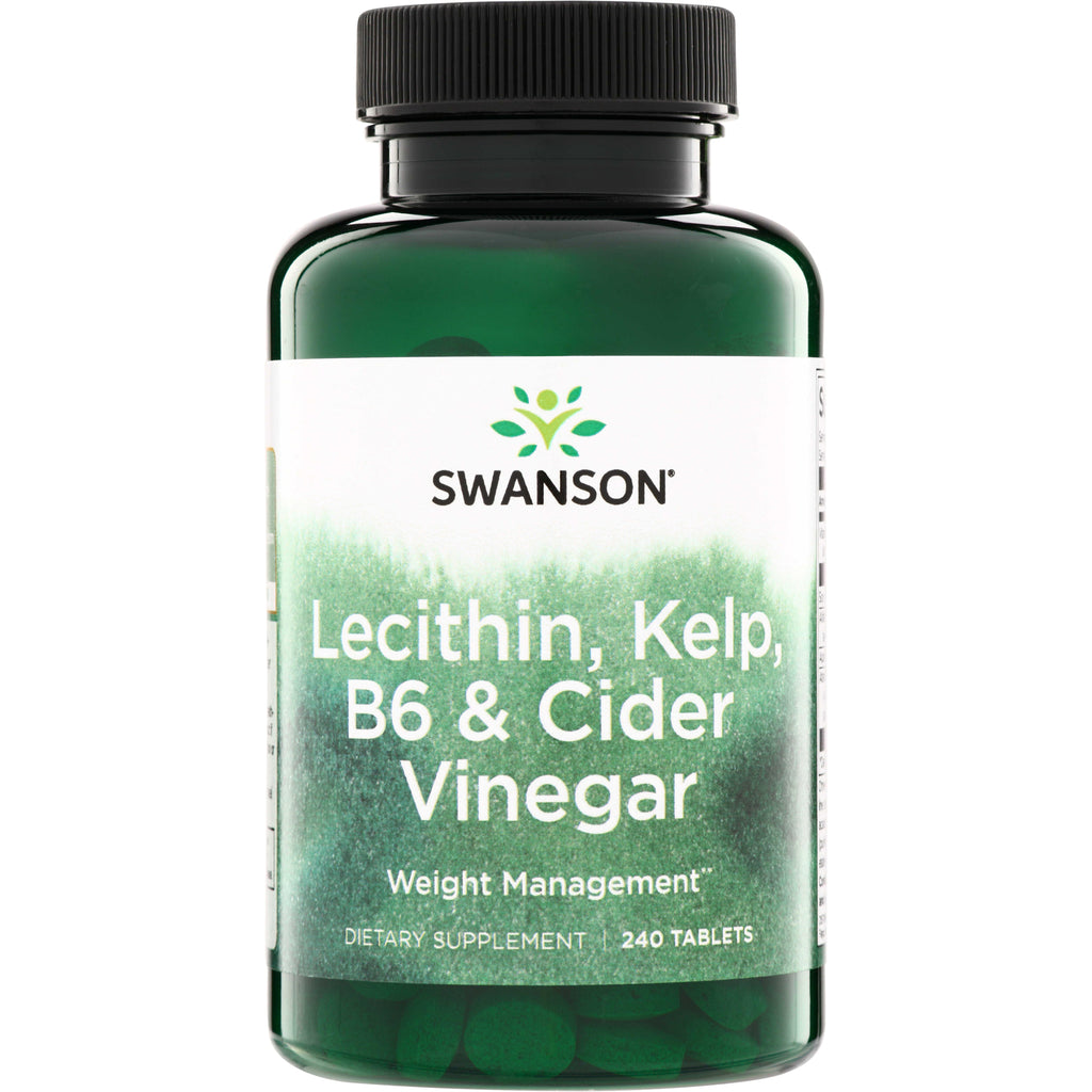 SWD019 | Swanson Lecithin, Kelp, B6 & Cider Vinegar, Weight Management, 240 tablets - Thumbnail