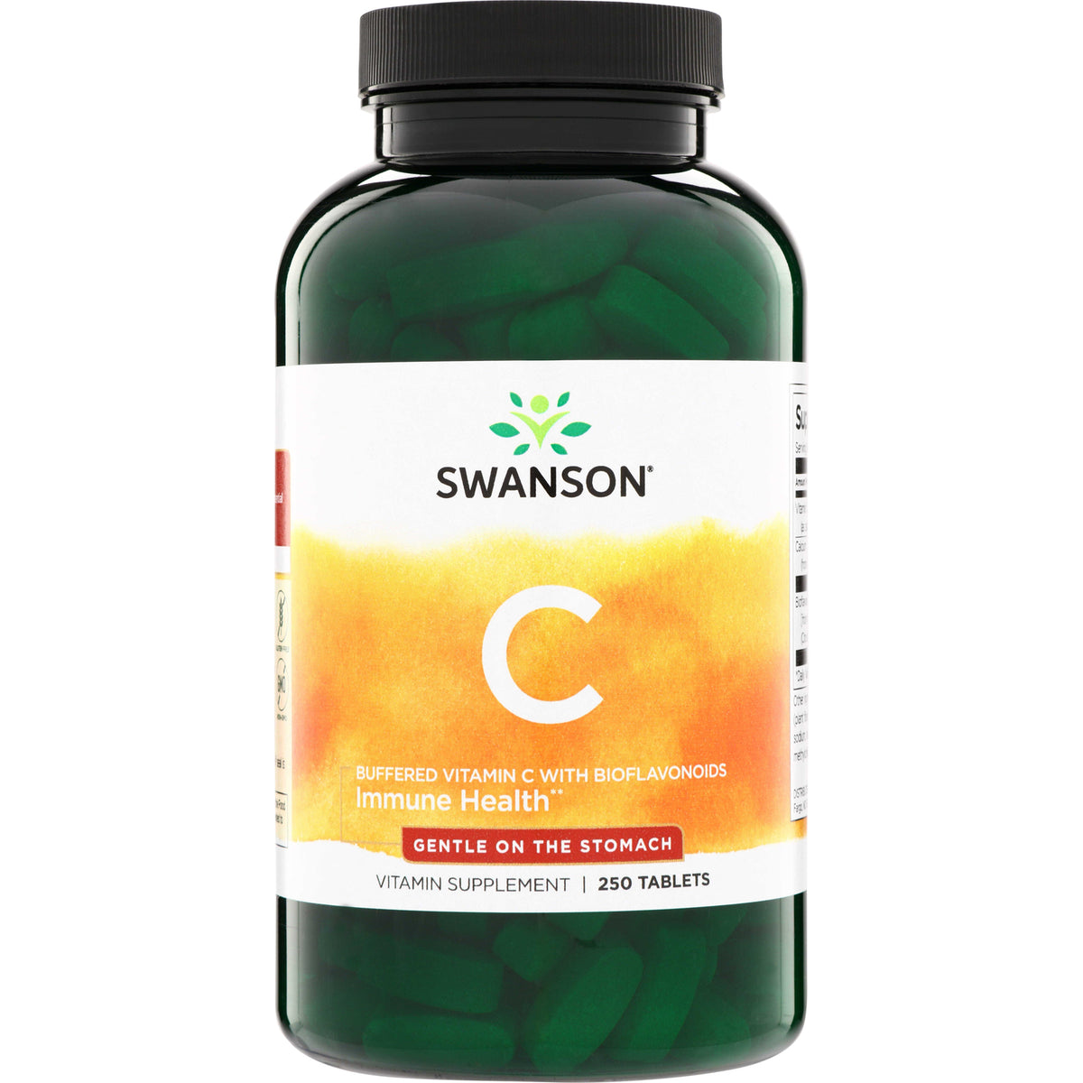 SW946 | Swanson Buffered Vitamin C with Bioflavonoids, Immune Health, Gentle on the Stomach, 250 tablets