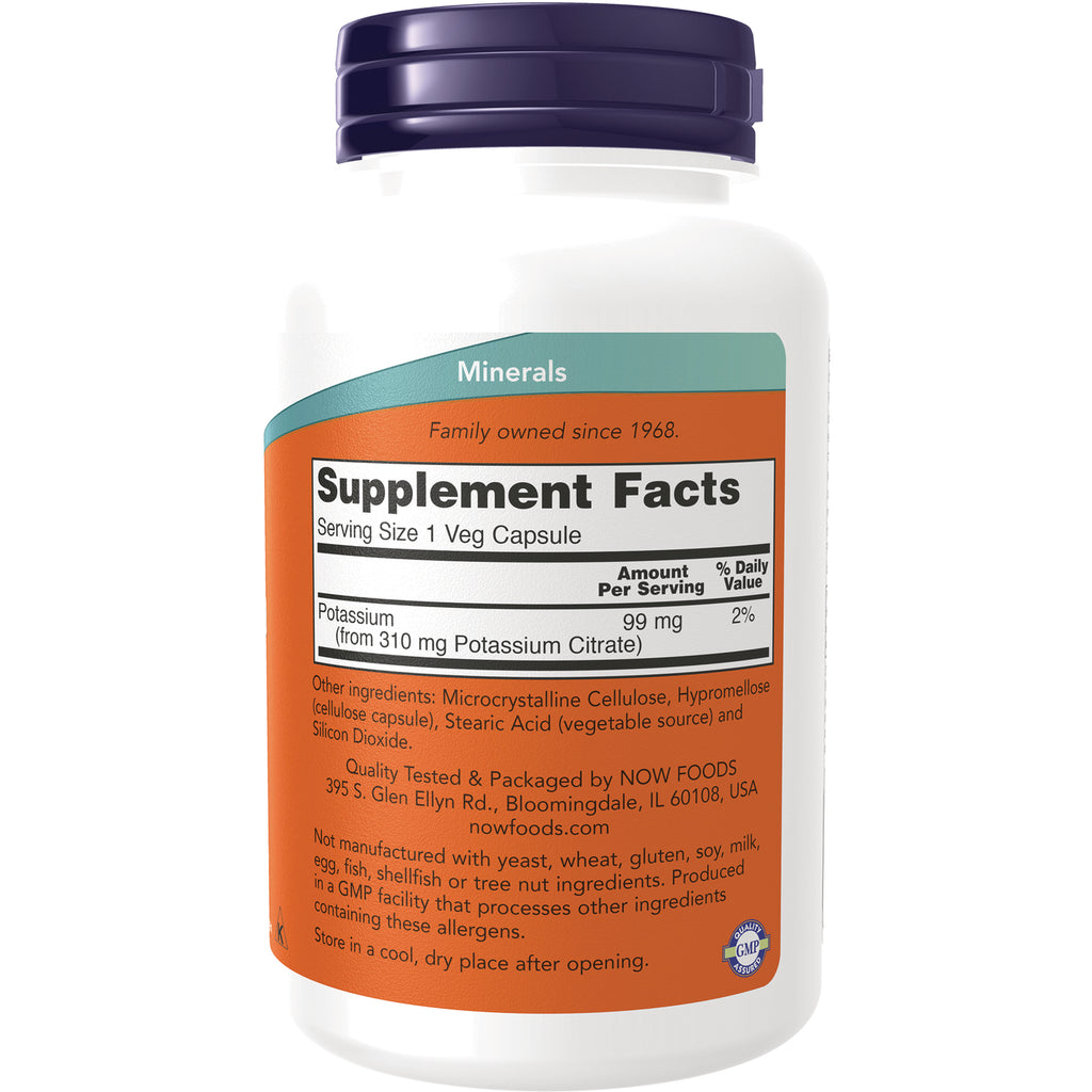 NWF906 | Back label showing Supplement Facts panel and ingredients listing potassium 99 mg per serving - Thumbnail