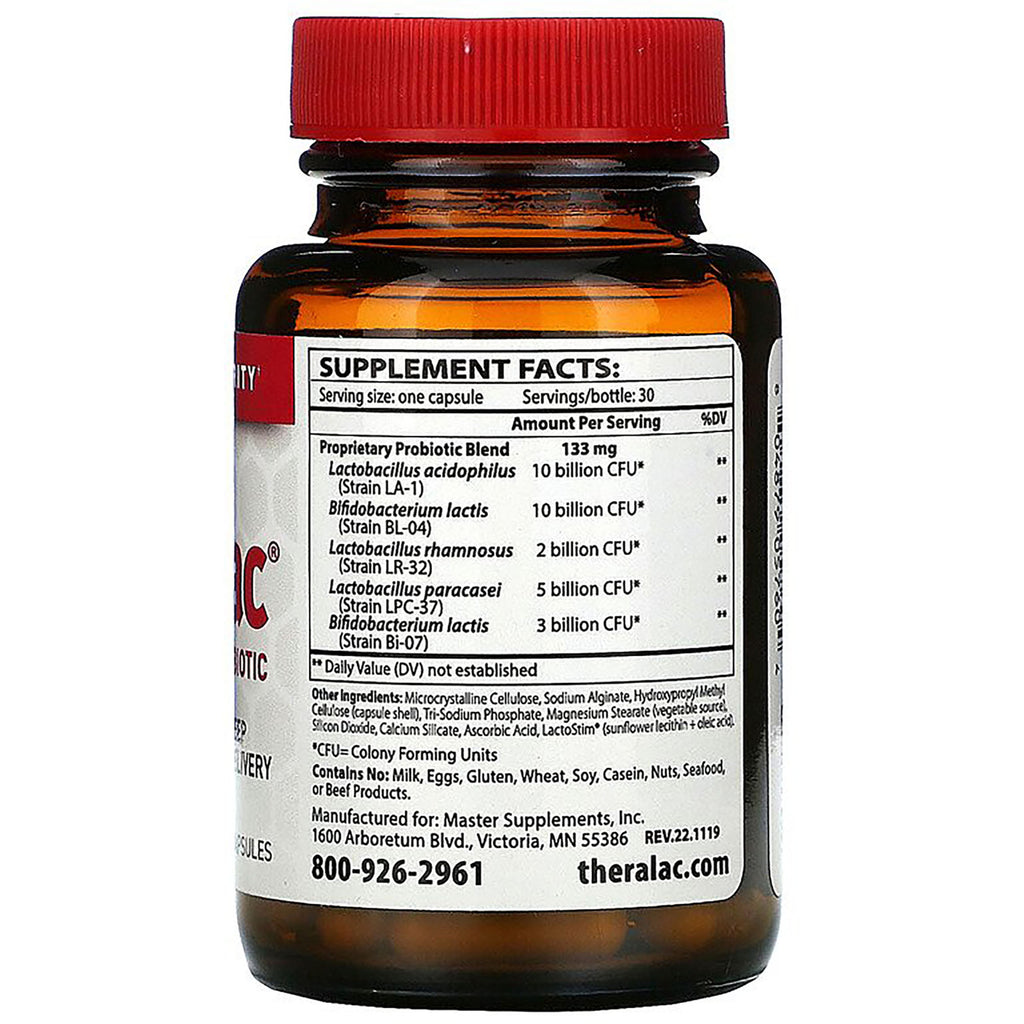 MSP001 | amber supplement bottle back showing Supplement Facts label and ingredients list - Thumbnail