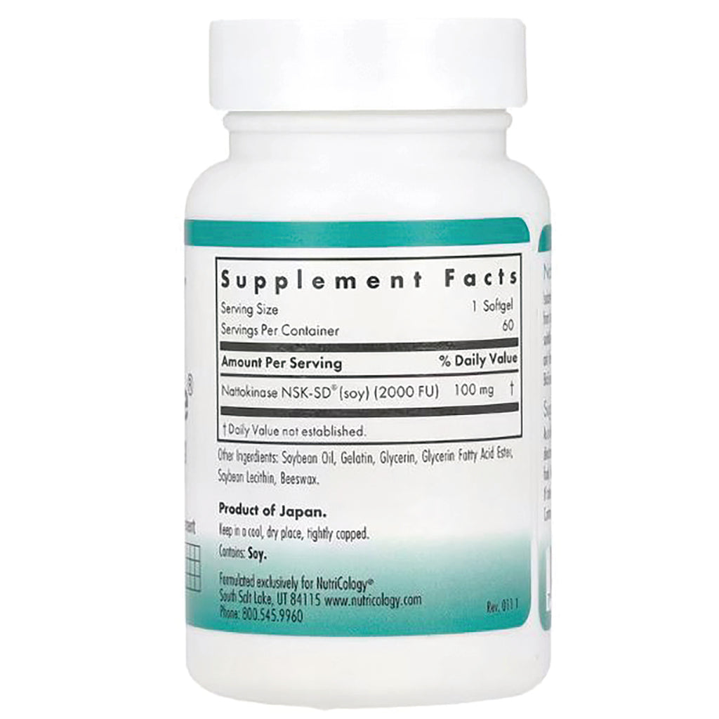 NCL056 | Back label showing Supplement Facts panel and ingredient text on white supplement bottle - Thumbnail