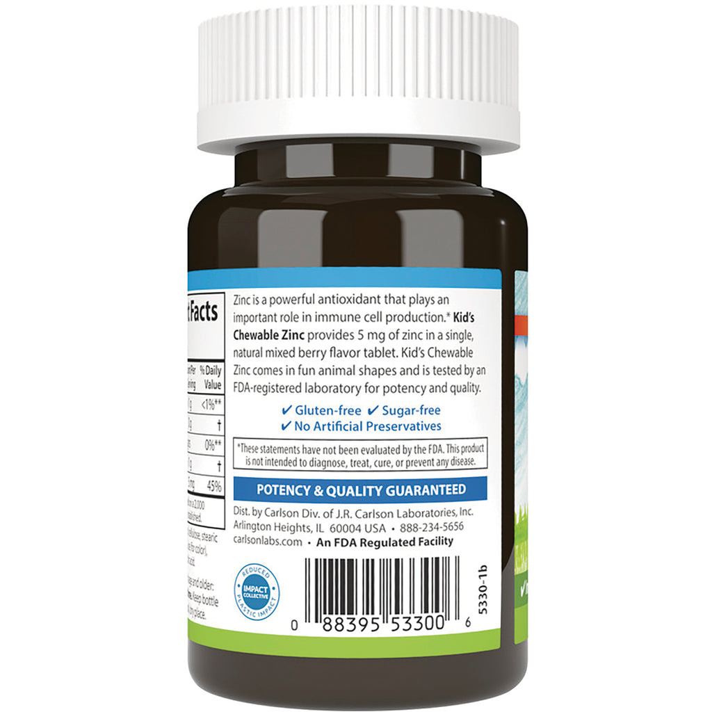 CSN295 | Back of brown supplement bottle showing supplement facts, potency and quality text and barcode - Thumbnail