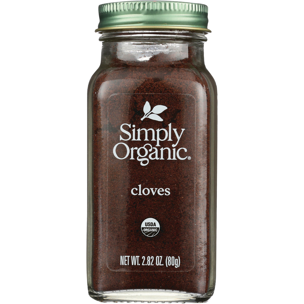 SMP063 | Simply Organic Cloves, USDA Organic, 2.82 oz spice jar front label - Thumbnail