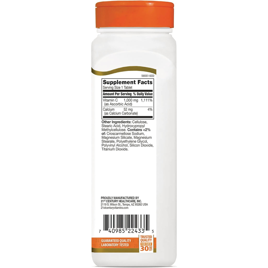 CNT172 | Supplement Facts panel and ingredient list on back of white supplement bottle with orange cap - Thumbnail