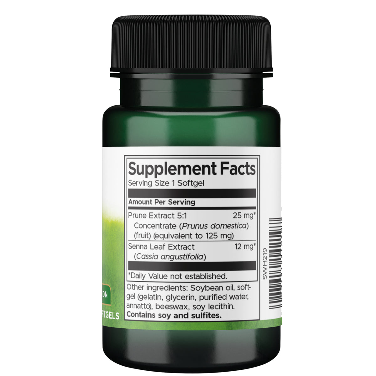 SWH219 | Back label with Supplement Facts