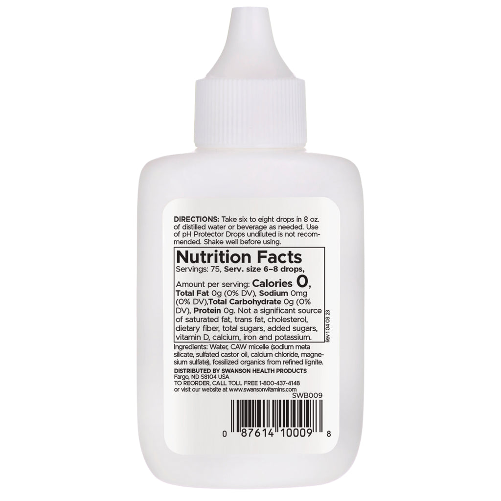 SWB009 | Back of dropper bottle showing Nutrition Facts and directions - Thumbnail