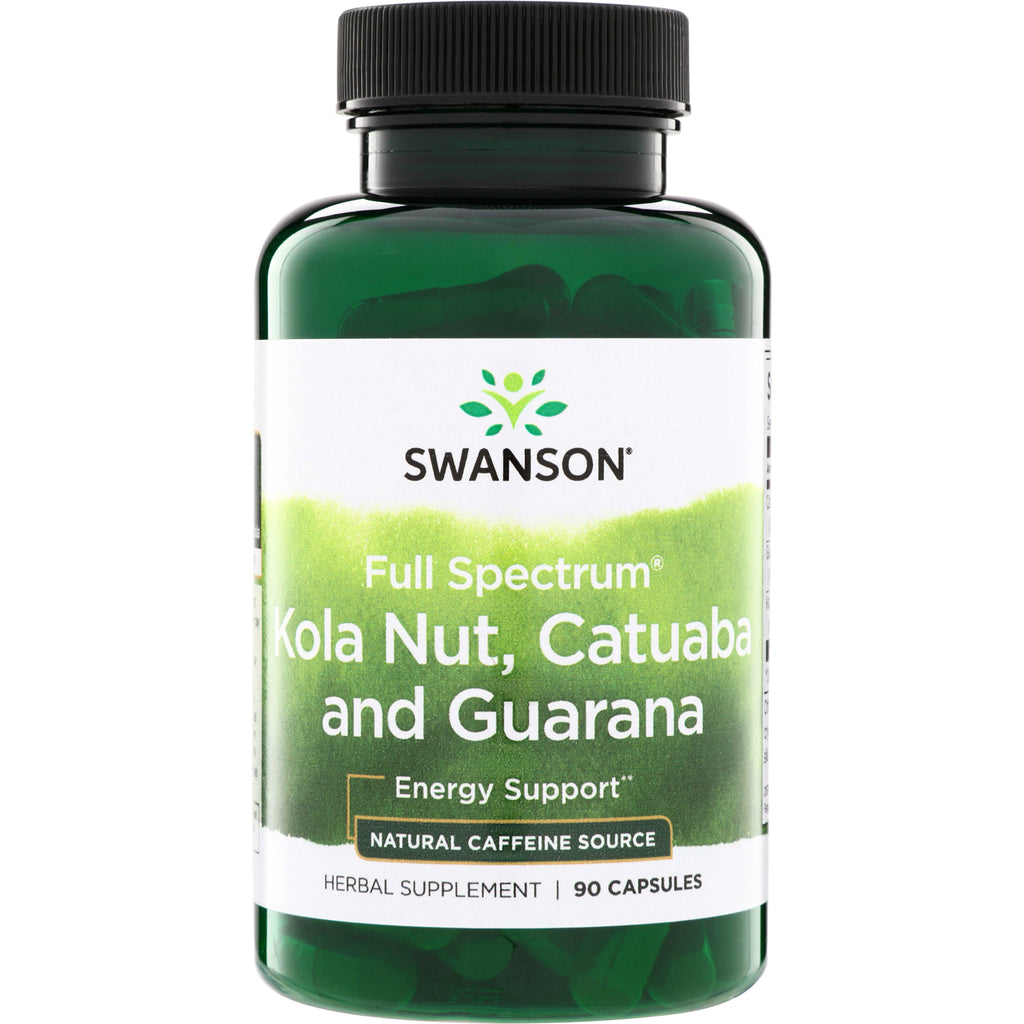 SW1134 | Swanson Full Spectrum Kola Nut, Catuaba and Guarana, Energy Support, 90 capsules - Thumbnail