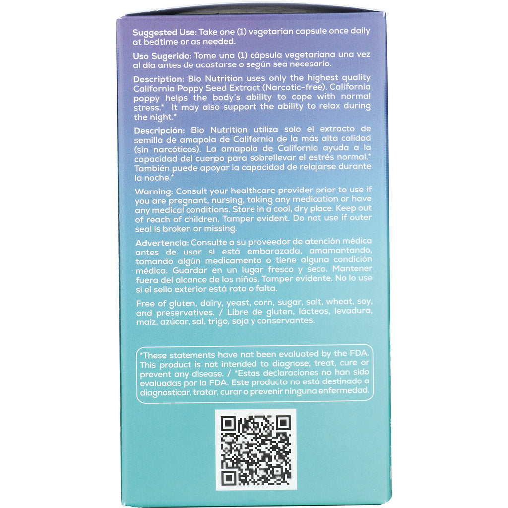 BNN024 | Back label with suggested use, warnings, and QR code - Thumbnail