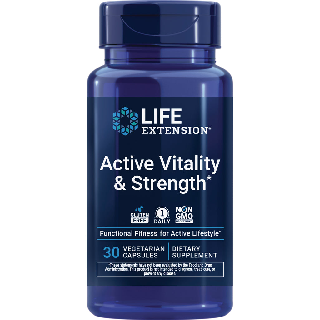 LE598 | Life Extension Active Vitality & Strength vegetarian capsules, 30-count bottle - Thumbnail